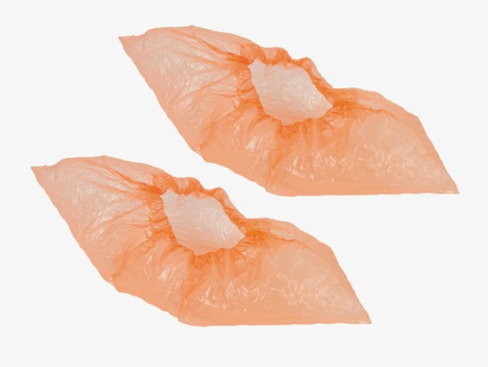 Бахилы одноразовые 18мкм 2г евроблок цвет Оранжевый (1/2000шт)