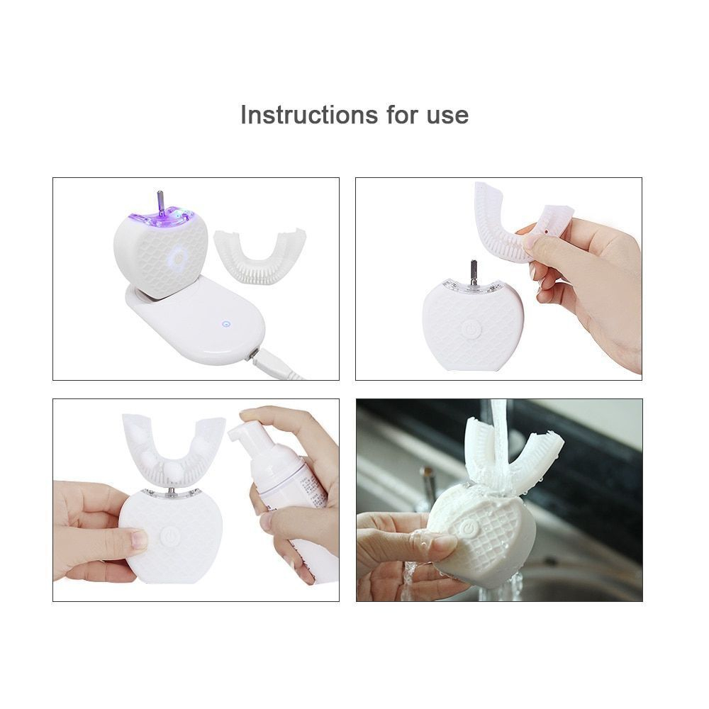 Электрическая зубная щетка капа с док-станцией для зарядки