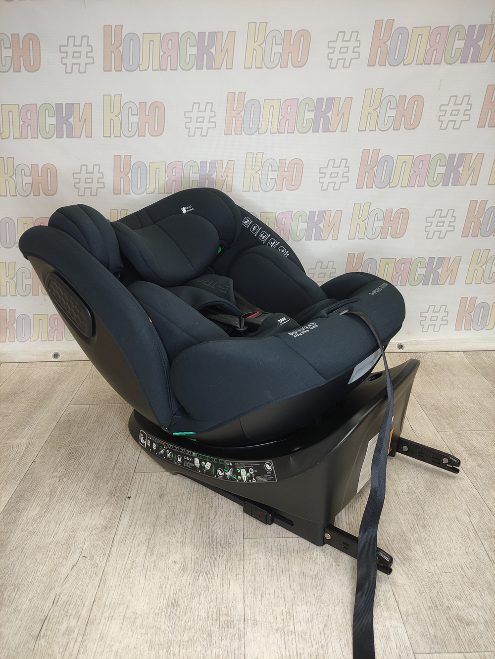 Автокресло детское Indigo E-Tron ISOFIX I-SIZE 0-36 черный