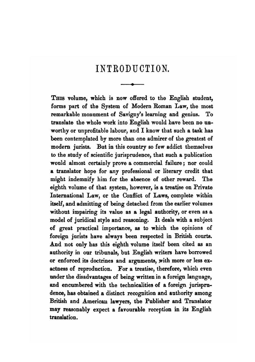 Private International Law. A Treatise on the Conflict of Laws And the Limits of Their Operation in Respect of place and time | Friedrich Karl von Savigny