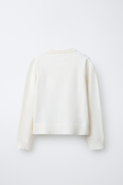 ZARA ОДНОТОННЫЙ КАРДИГАН, ЭКРЮ