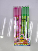 Ручка пиши-стирай гелевая 0,5 мм, синяя "Фрукты"