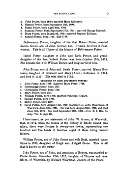 A Genealogy of the Potter Family. Originating in Rhode Island | Jeremiah Potter