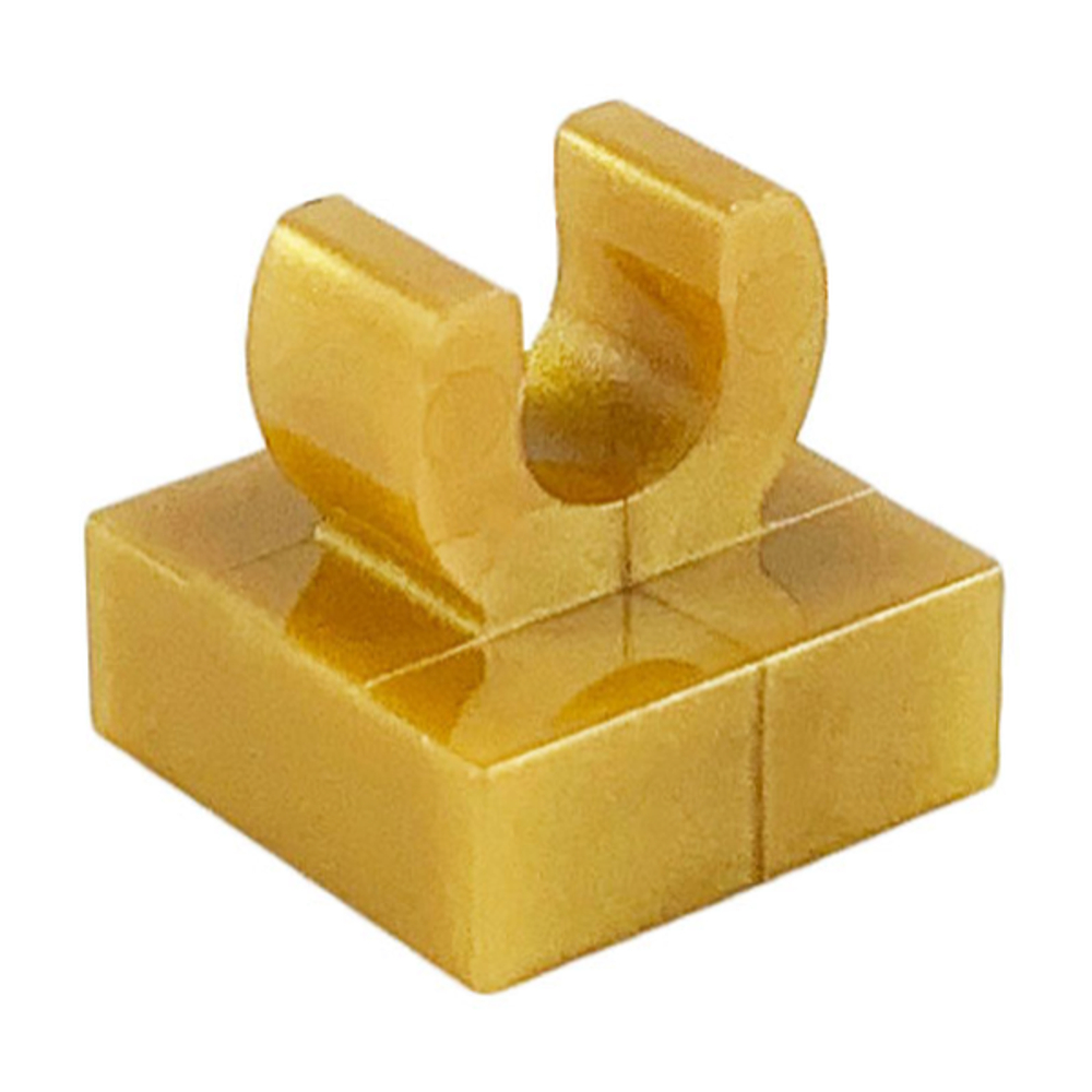 Плитка, модифицированная 1 x 1 с открытым уплотнительным кольцом 15712 Pearl Gold