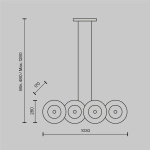 Люстра на штанге Maytoni ASTER MOD007PL-08G1