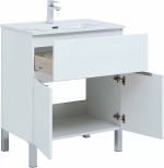 Тумба с раковиной Aquanet Алвита New 303901 70 белый матовый