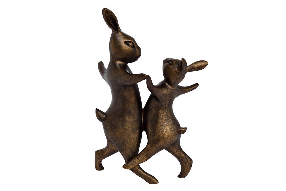 D1831 Статуэтка &quot;Танцующие кролики&quot;цв.бронза 18х13х30,5