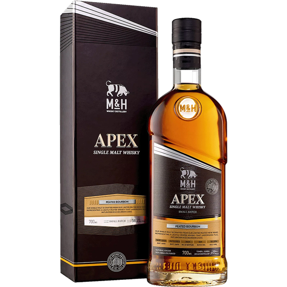 Виски M&H Apex Peated Bourbon Cask, 0.7 л.