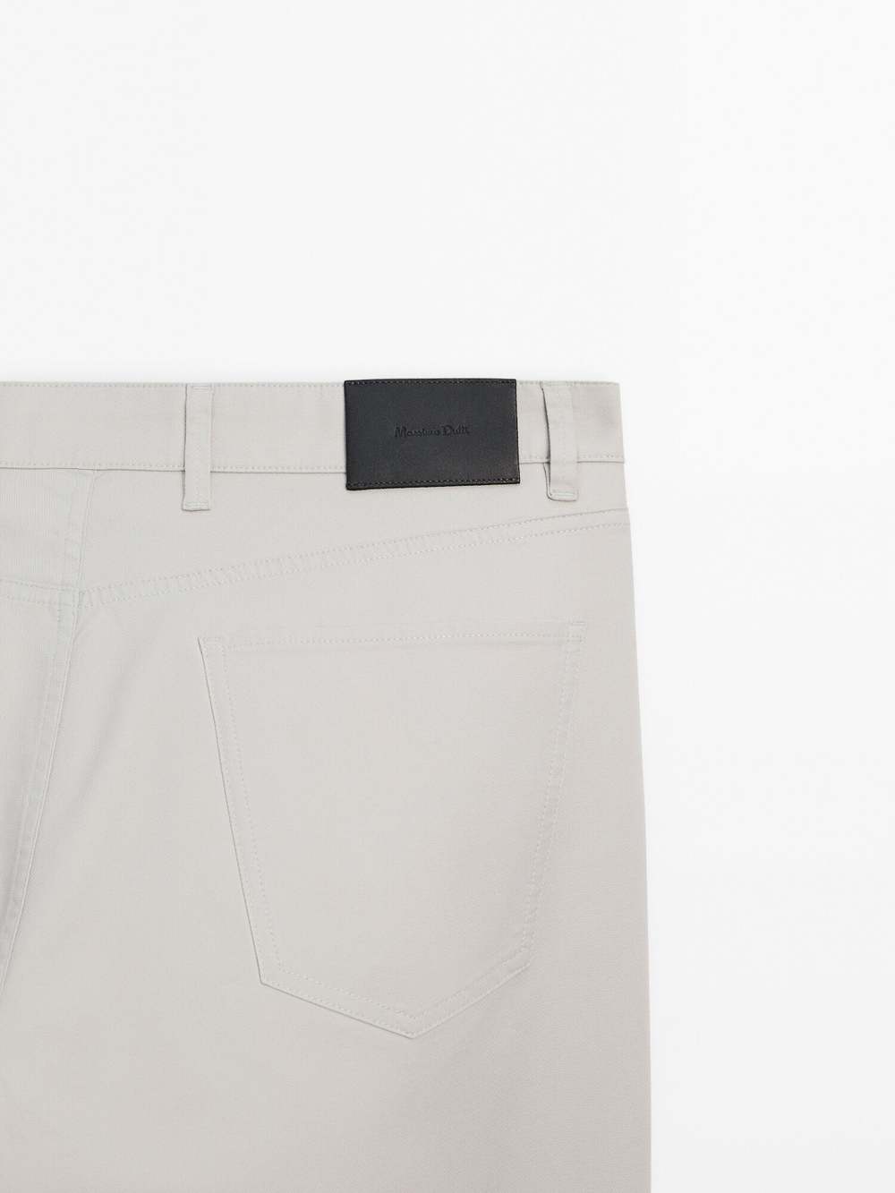 Massimo Dutti Зауженные брюки с отделкой под деним, дымчатый