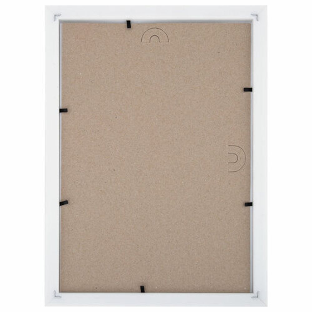 Рамка 21х30 см небьющаяся, багет 20 мм, пластик, BRAUBERG "HIT3", белая с двойной позолотой, 391381