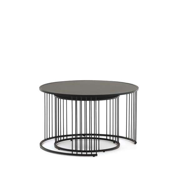 Набор из 2 столиков Hadar, черный