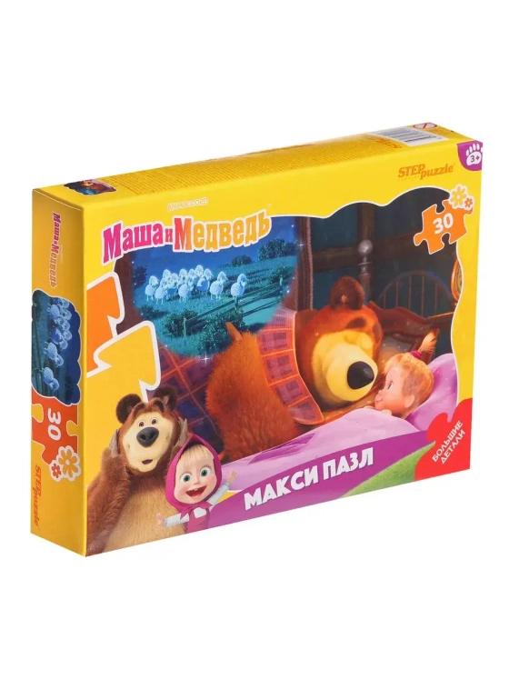 Пазл для детей 3 4 лет Маша и медведь 30 элементов
