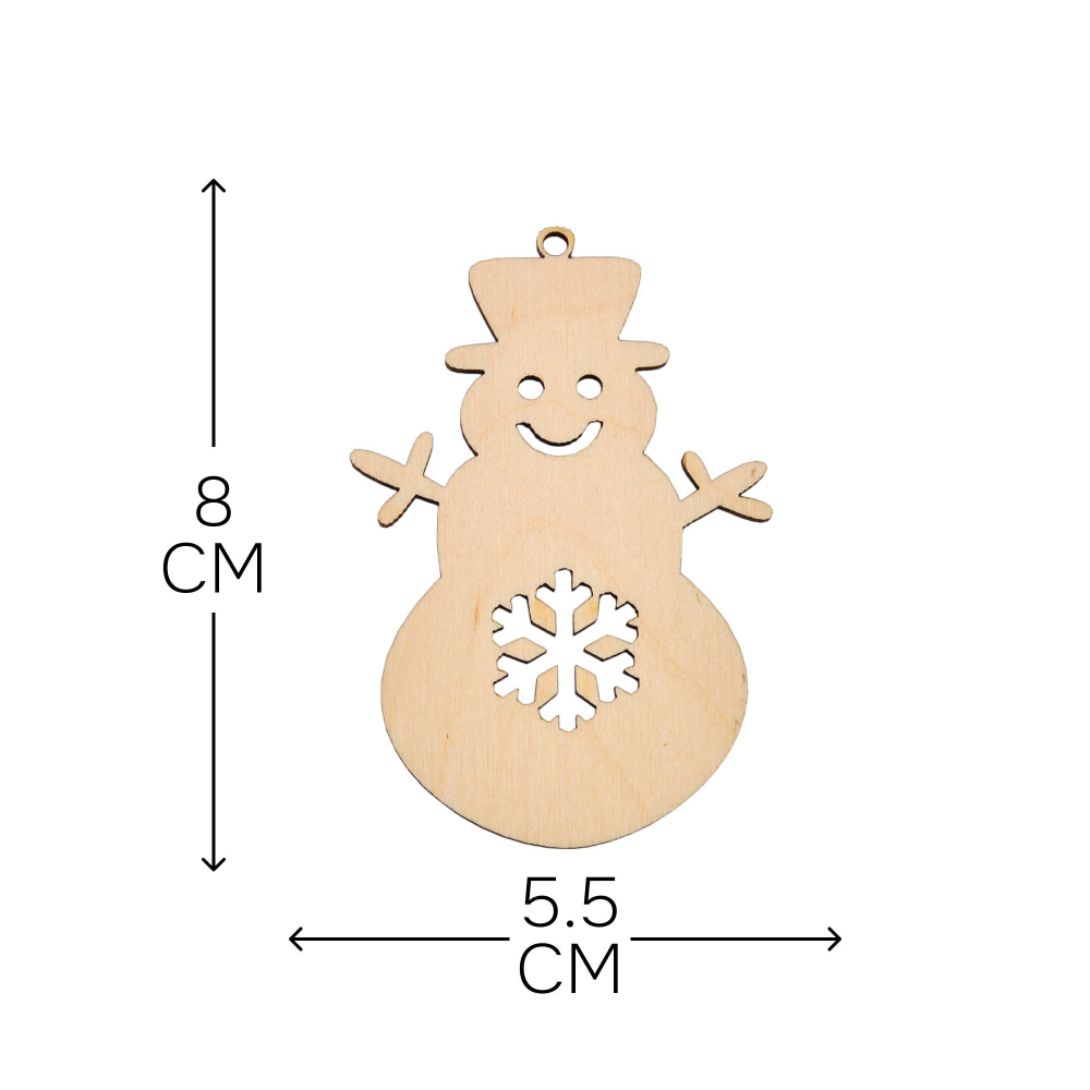 Подарочный набор игрушек на новогоднюю елку, деревянные