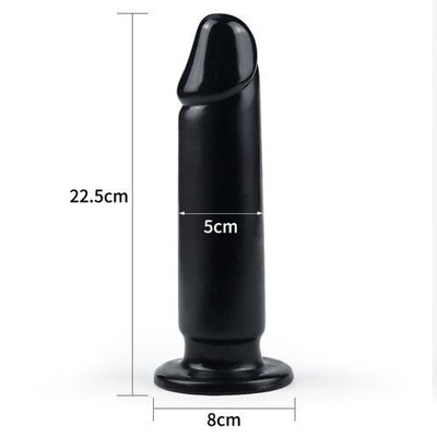 Черный анальный фаллоимитатор 9.25 King Sized Anal Dildo - 22,5 см. (Цвет: черный)