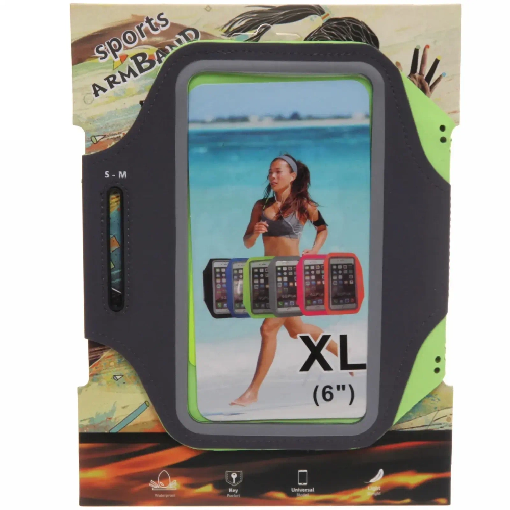 Чехол спортивный для телефона на руку «Attention» (для телефона 6»), микс