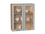Шкаф верхний с 2-мя остекленными дверцами Ницца