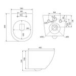 Унитаз подвесной безободковый IDDIS BLQNDSEI25 "Blanco Q" ТОРНАДО смыв, сиденье дюропласт, микролифт