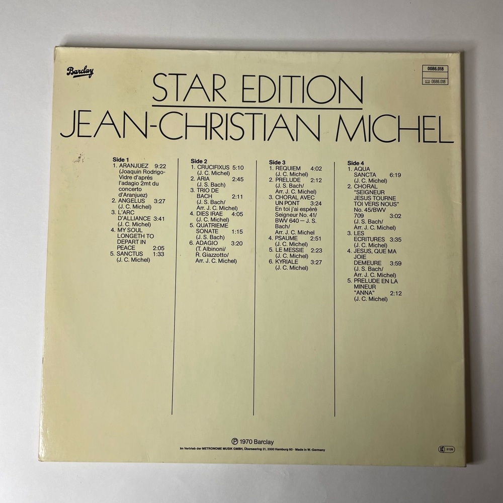 Винтажная виниловая пластинка LP Jean Christian Michel, Star Edition (Германия 1978)