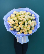 Пышный букет из пионовидных кустовых роз Саммер,19 веток(00245)