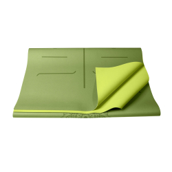 ULTRAцепкий легкий 100% каучуковый коврик для йоги Mandala Travel Olive 185*68*0,2 см