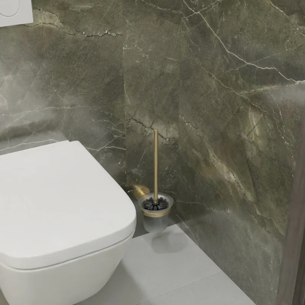 Ершик для унитаза Fixsen Comfort Gold стекло, золото сатин (FX-87013)