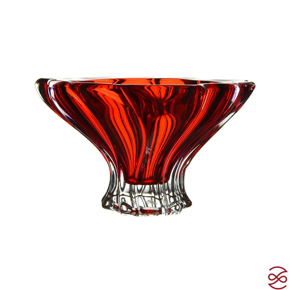 Конфетница Aurum Crystal Plantica 15 см Red