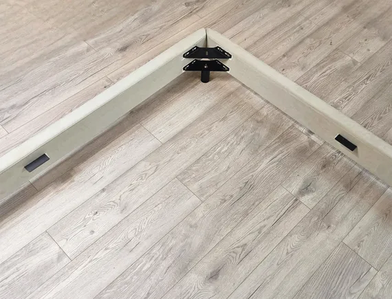 Двуспальная кровать 4122, 180х200, серый велюр