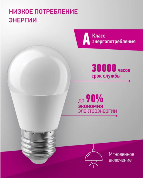 Лампа cветодиодная Е27 G45 Шар 15Вт(150Вт) ОНЛАЙТ холодный свет 6500K