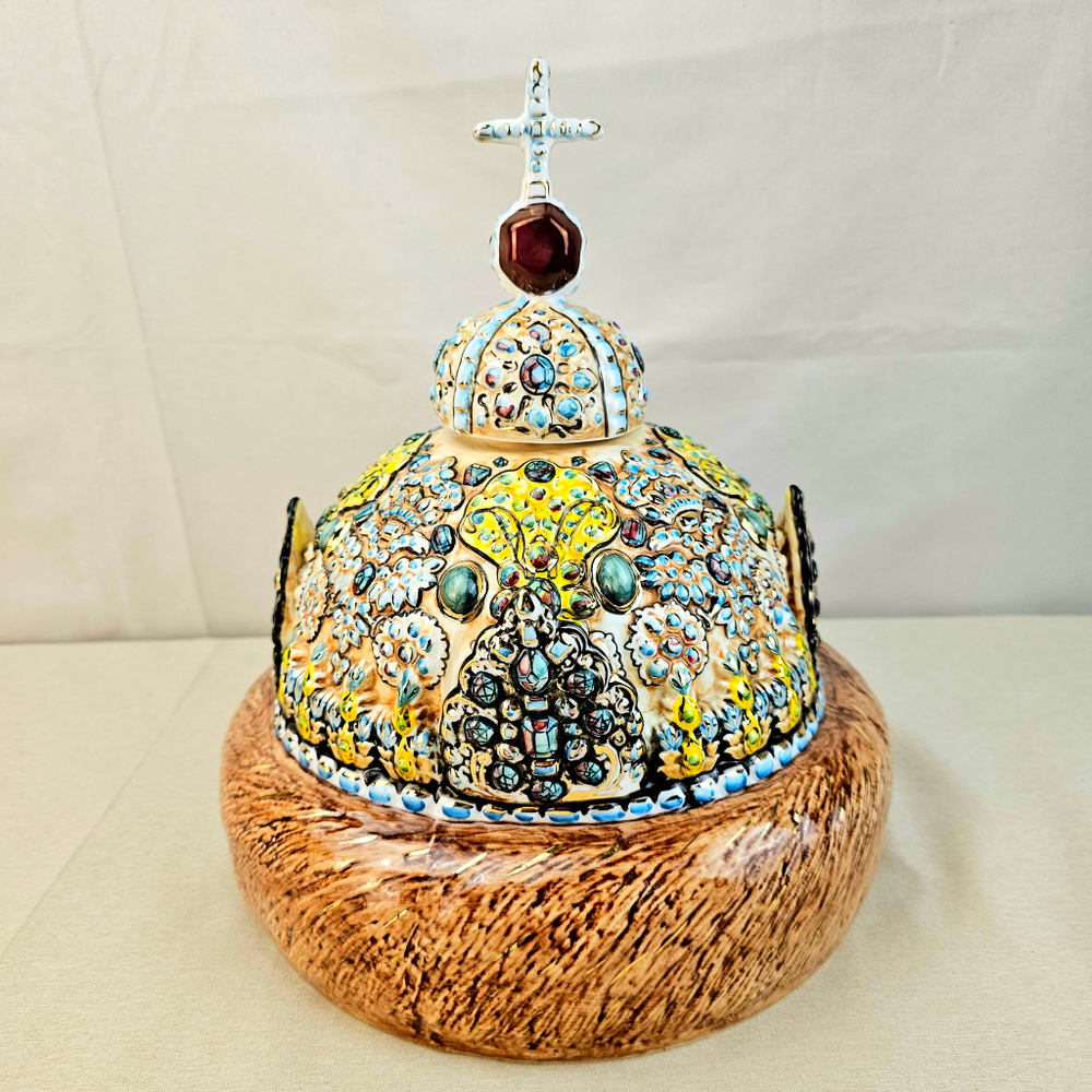 Штоф "Шапка Мономаха" цветной с золотом