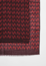 Шерстяной палантин SOROKONOZHKA BURGUNDY 68х190