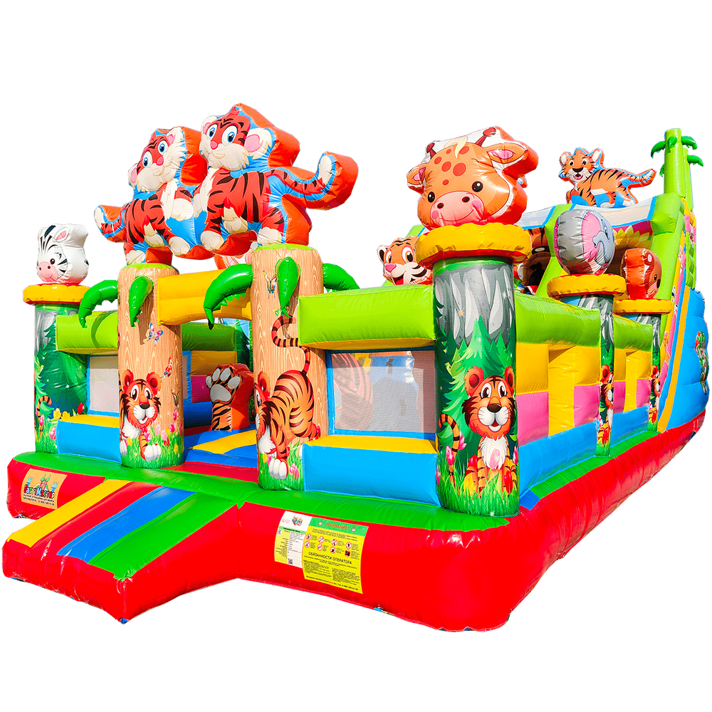 Коммерческий надувной батут «Тигриная страна 3», 10*5*5 м