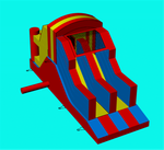 Детский надувной батут "Отличное настроение" 5,3*2,2*3,15 м