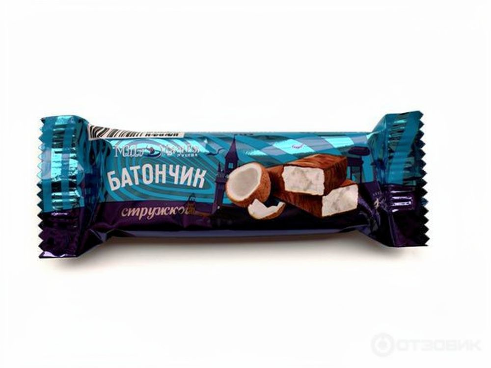 Батончик с кокосовой стружкой в шок. 500гр