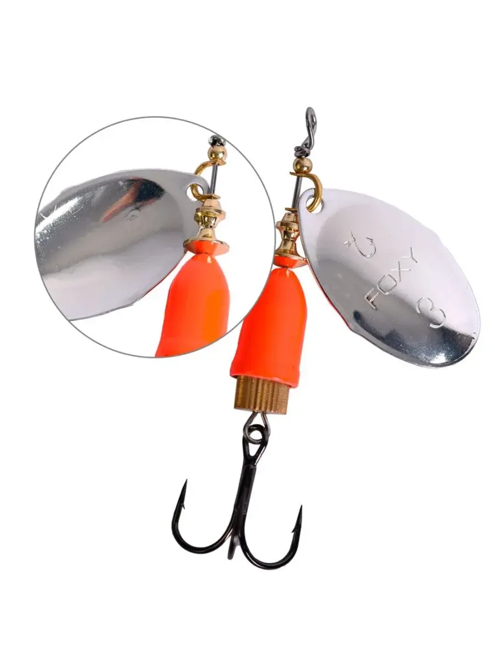 Блесна для рыбалки вращающаяся LureMax Foxy