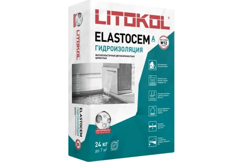 Гидроизоляция LITOKOL ELASTOCEM А 24 кг