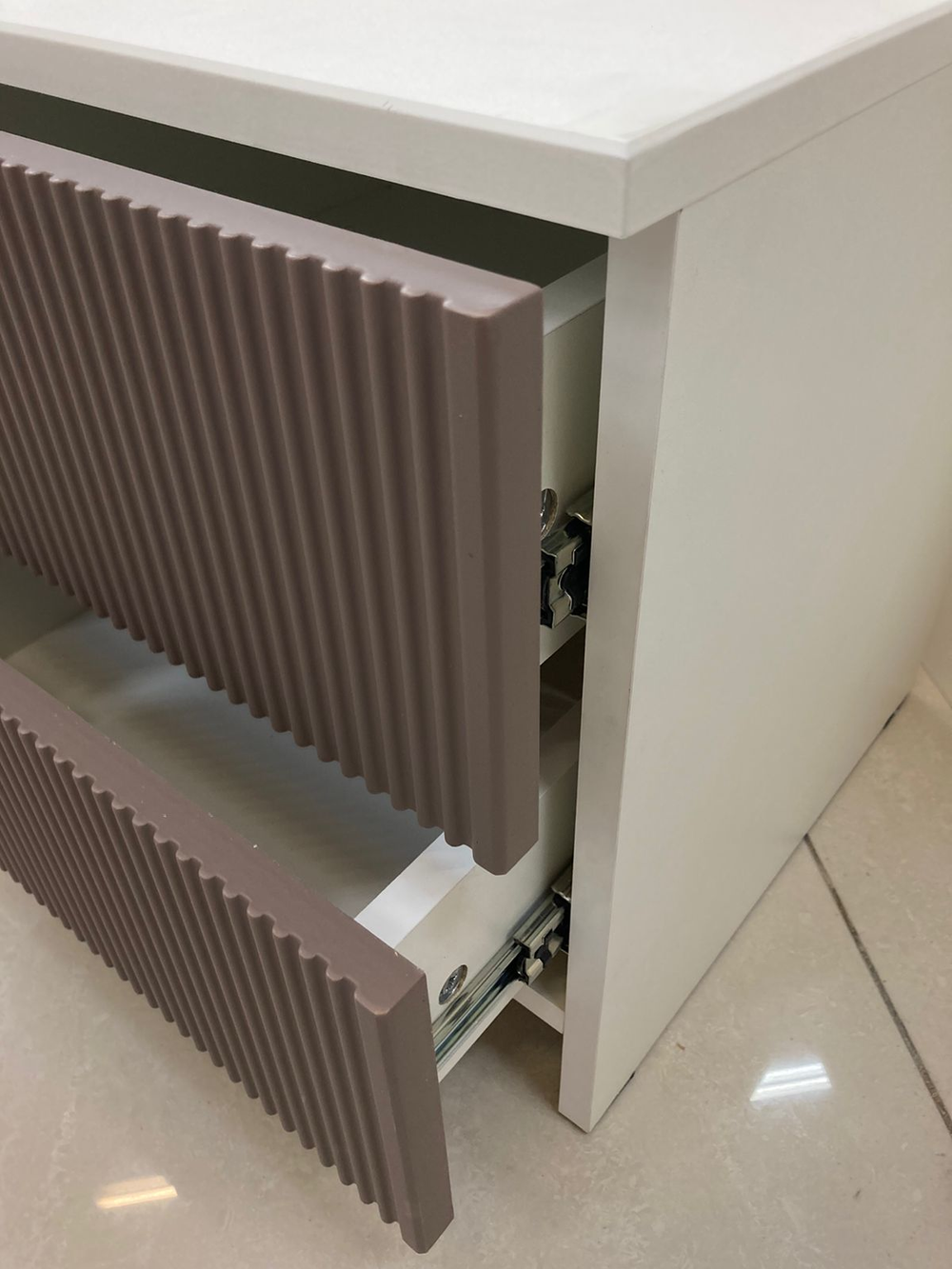 Тумба ТД 400.1 Лавис Белый софт/грей софт