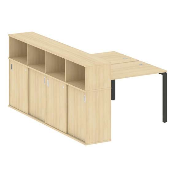 Метал Систем Рабочая станция с шкафом-купе на П-образном м/к БП.РС-СШК-4.2 Т