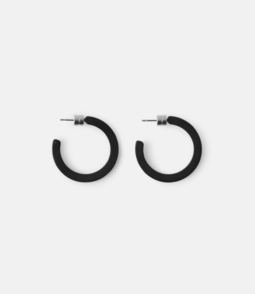 Machete Mini Hoops in Black Matte — серьги из ацетата