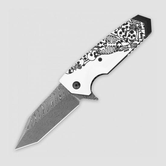 Складной нож HOGUE «Elishewitz EX-02» HG/34229DTFS c клинком из стали Damascus, рукоять ABS-пластик