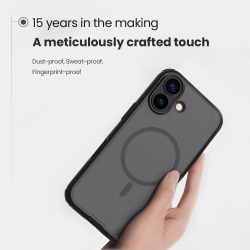 Чехол c MagSafe для iPhone 17, серия Super Frosted Shield Pro Magnetic (Clear version) прозрачный тонированный от Nillkin