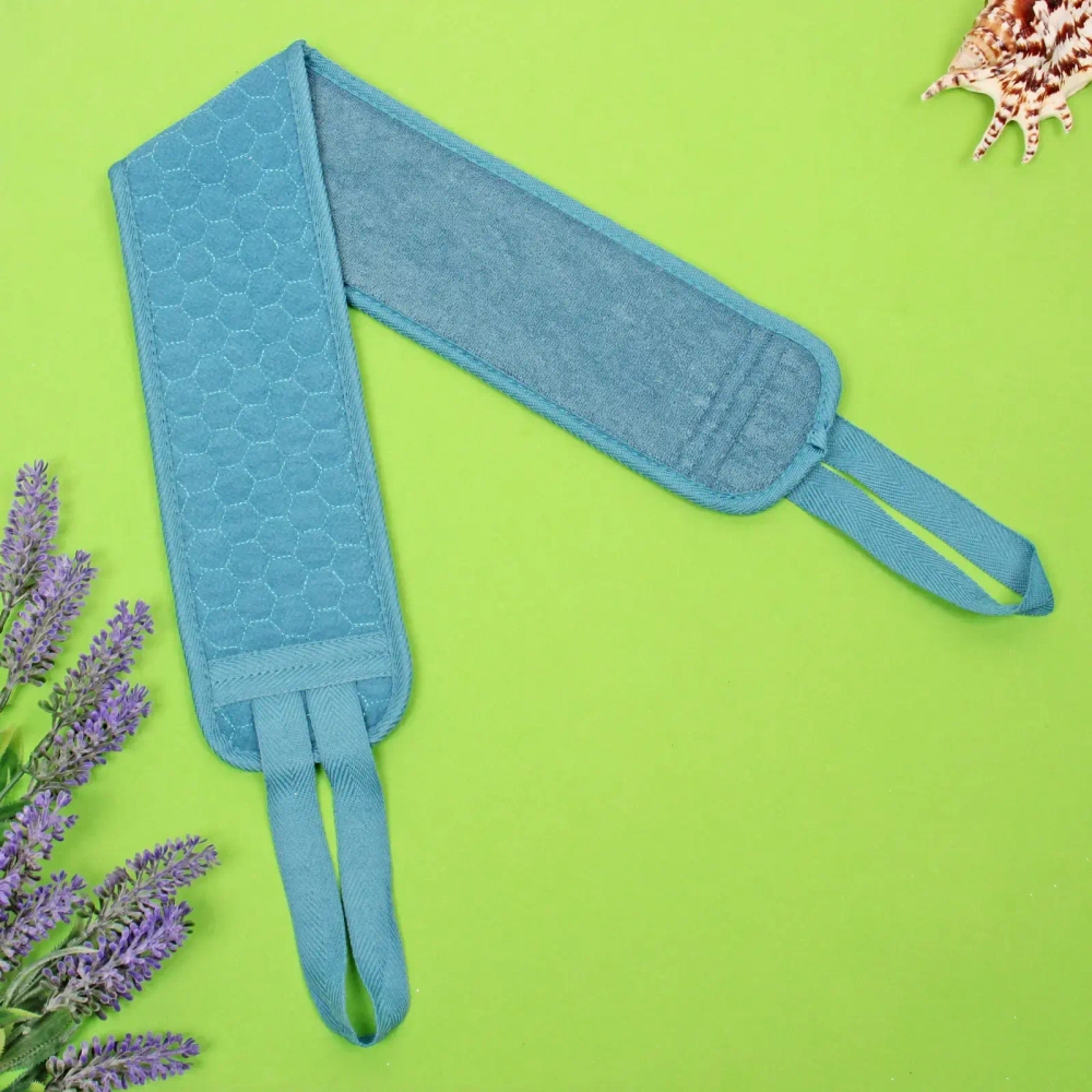 Мочалка для тела «Premium - Laguna», цвет лазурно - серый, 9*82см