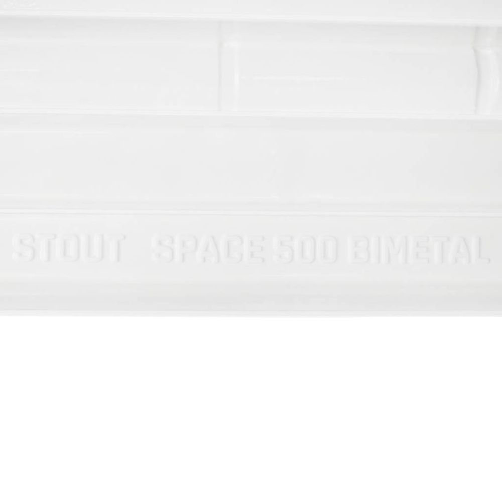 STOUT  Space 500 12 секций радиатор биметаллический боковое подключение RAL9016