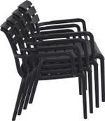 Кресло лаунж пластиковое Siesta Contract Paris Lounge, черный