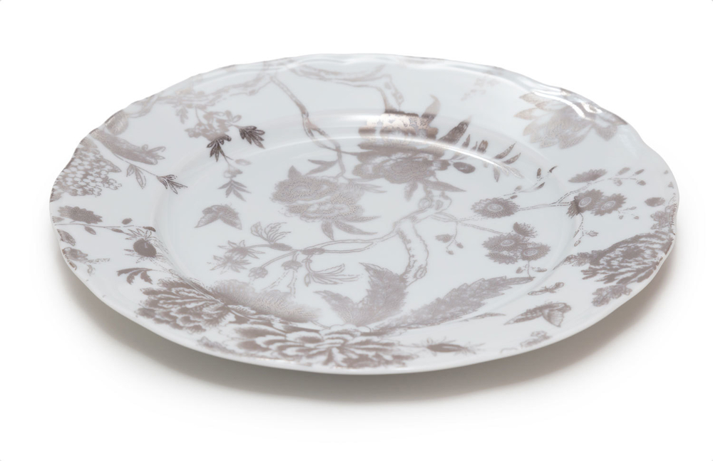 Тарелка десертная 22см Deshoulieres Jardin Secret Platinum