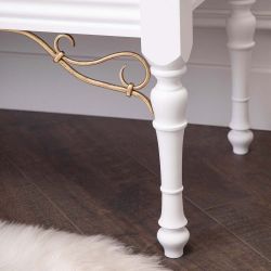 Банкетка Флоренция Премиум Белый Каледония Даймонд Айвори Амбер