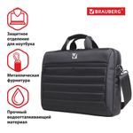 Сумка деловая BRAUBERG с отделением для ноутбука 15,6", "Patrol", противоударная, черная, 41х29х6 см, 240504