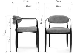 Кресло Lord gray / black / gold