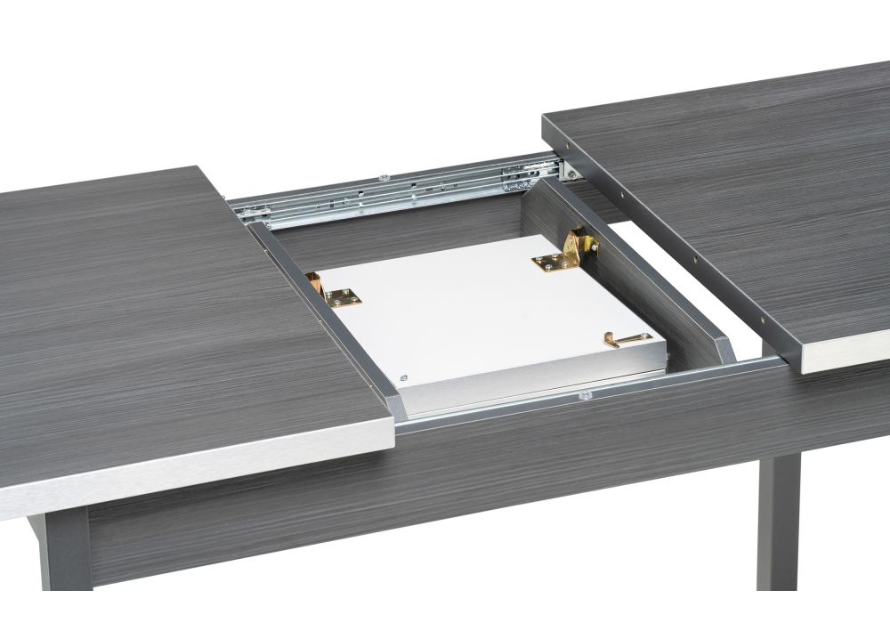 Стол Аделиция 110(140)х68х77 файн-лайн / графит