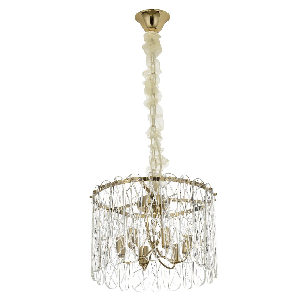 Citilux TALLA CL318262 Люстра хрустальная подвесная Золото