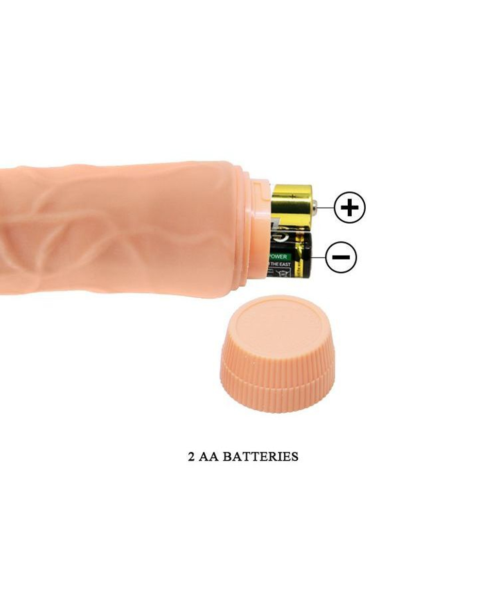 Телесный вибратор-реалистик Jeff - 19,5 см. (Цвет: телесный)